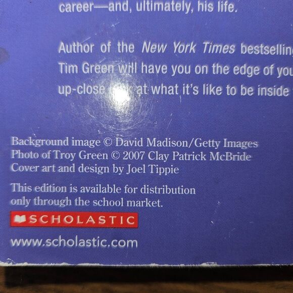 Football Hero by Tim Green Scholastic Paperback Youth Sports Fiction Adventure - Picture 6 of 6